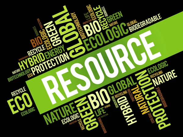 Resource word cloud — Stock vektor