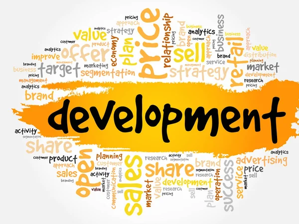 Development word cloud collage — Stock Vector