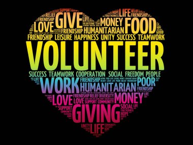 Gönüllü kelime bulutu kolaj