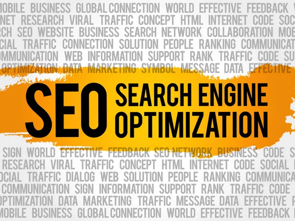 Search engine optimization word cloud — Stock Vector