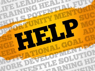 Yardım kelime bulutu