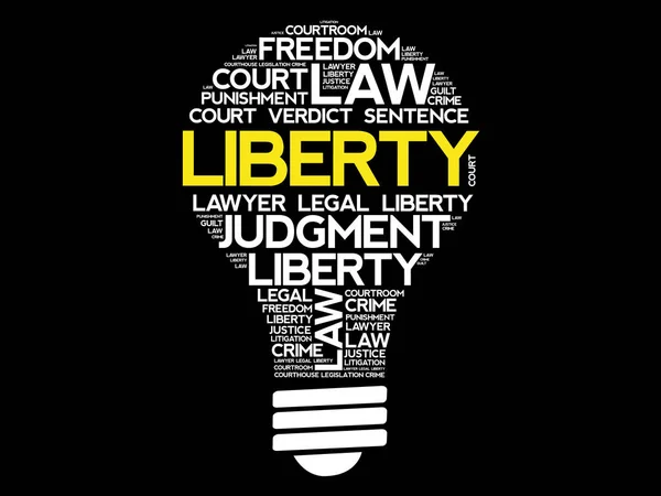 Liberty lamp word cloud collage — Stockvector