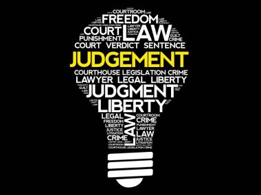 Yargı ampul kelime bulutu