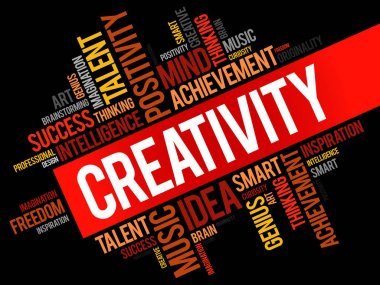 Yaratıcılık kelime bulutu kolaj
