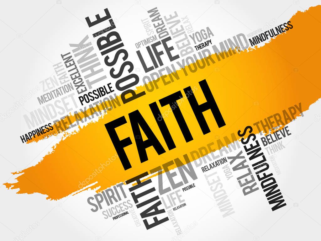 Faith word cloud concept