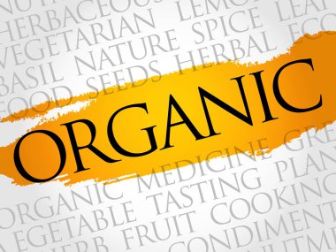 Organik kelime bulutu kolaj