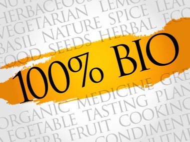 % 100 biyolojik kelime bulutu kolaj
