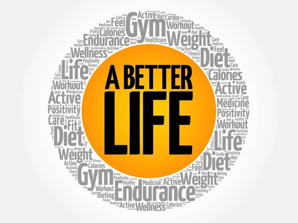 Et bedre liv cirkel stempel – Stock-vektor