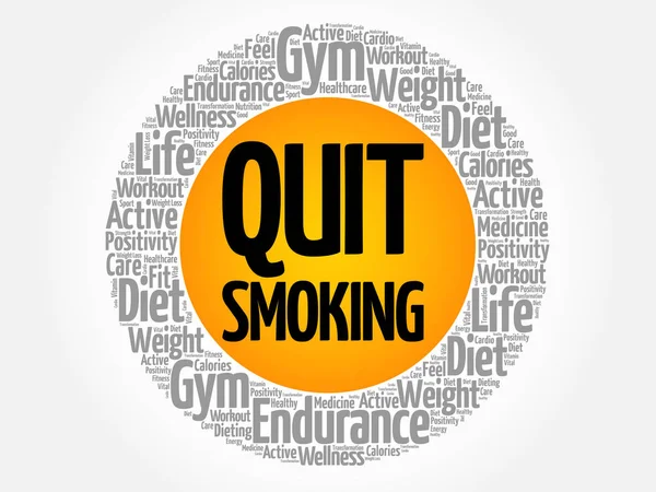Stoppen met roken word cloud collage — Stockvector