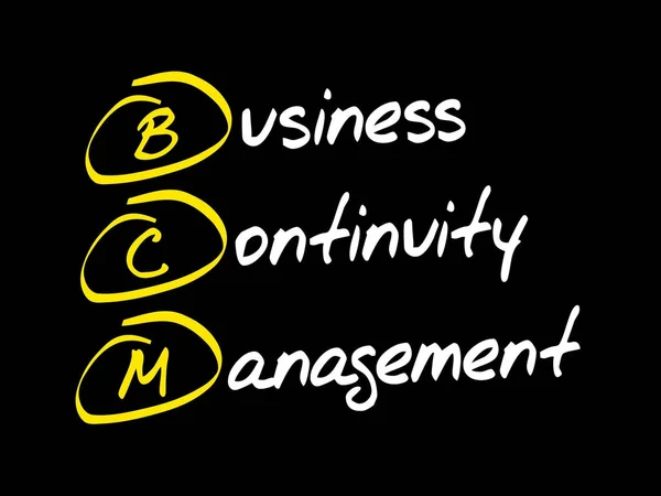 Bcm - ビジネス継続性管理 — ストックベクタ