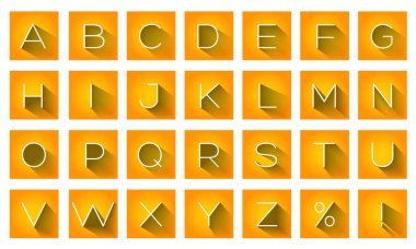 Düz tasarım harfler