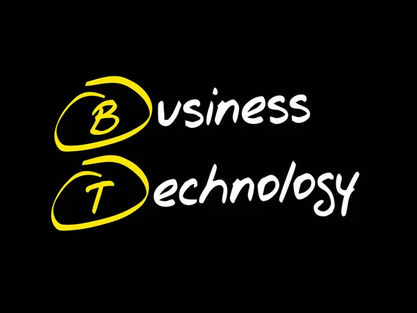 BT - Бизнес-технологии — стоковый вектор