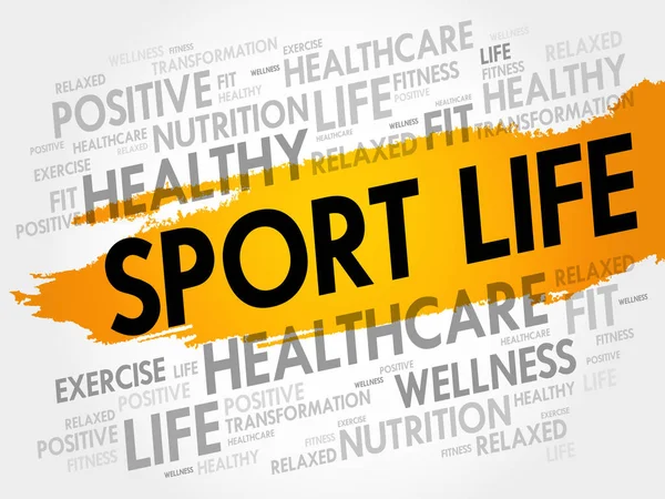 Sport Life word cloud — Stock Vector