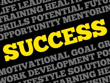 Başarı kelime bulutu kolaj