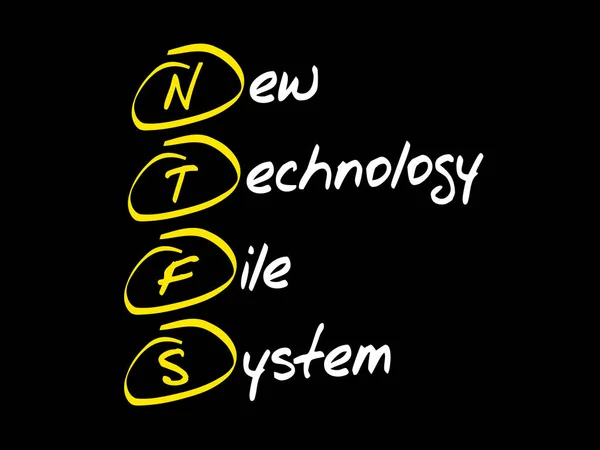 Sistem Berkas Teknologi Baru NTFS - Stok Vektor