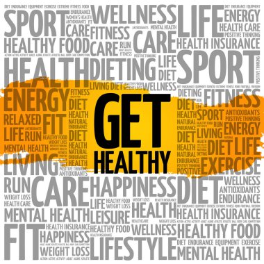 Sağlıklı kelime bulut