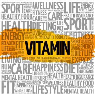 Vitamini kelime bulutu
