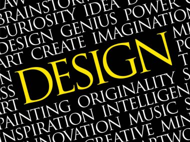 Tasarım kelime bulutu kolaj