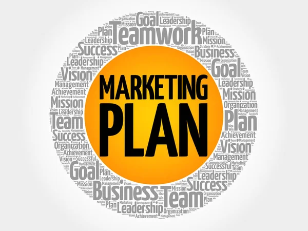 Marketing Plan word cloud — Stock Vector