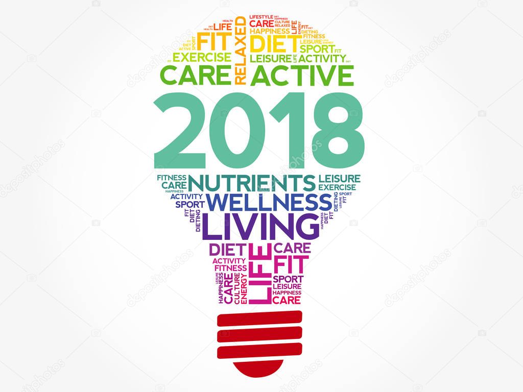 2018 health goals bulb