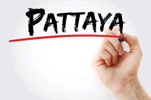 Hand skriva Pattaya — Stockfoto