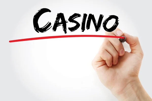 Escritura a mano Casino con marcador — Foto de Stock