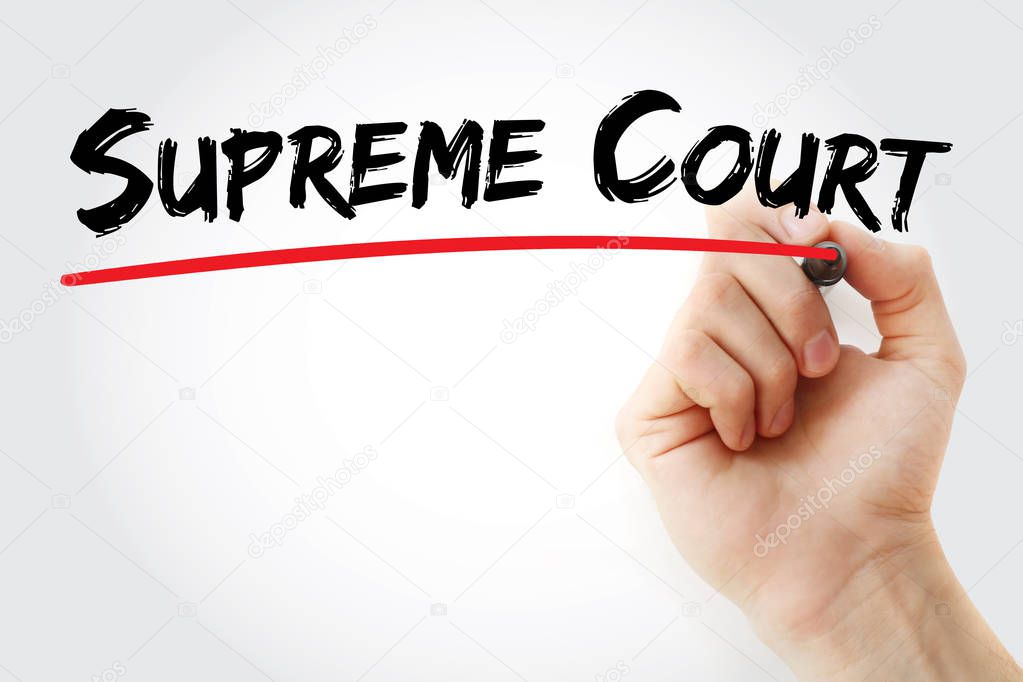 Hand writing Supreme Court