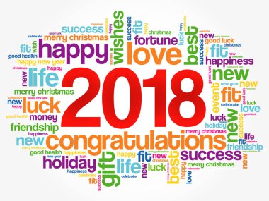 2018 yıl tebrik kelime bulutu