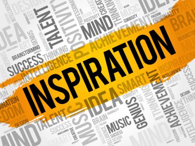 İlham kelime bulutu kolaj