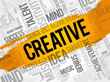 Yaratıcı kelime bulutu kolaj