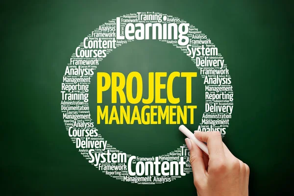 Project management word cloud — Stockfoto