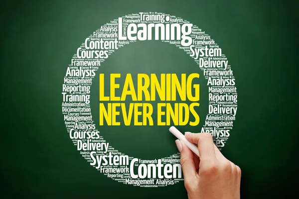 Learning Never Ends word cloud — Stock Photo, Image