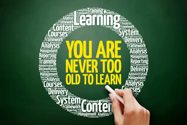 Você nunca é velho demais para aprender — Fotografia de Stock