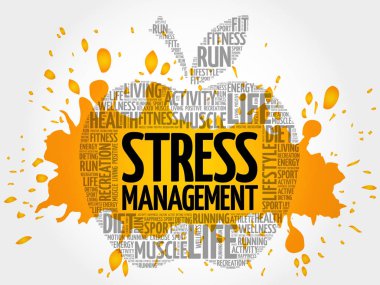 Stres yönetimi apple kelime bulutu