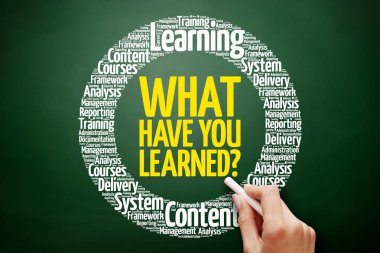 Ne öğrendin? kelime bulutu