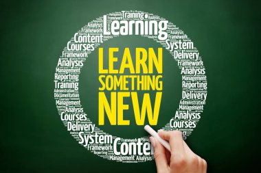 Öğrenmek bir şey yeni kelime bulutu