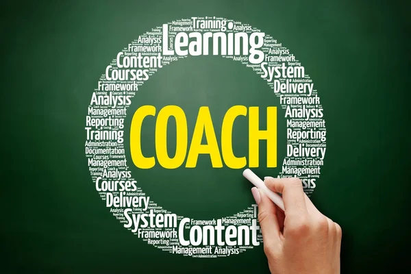 Coach word cloud collage — Stockfoto