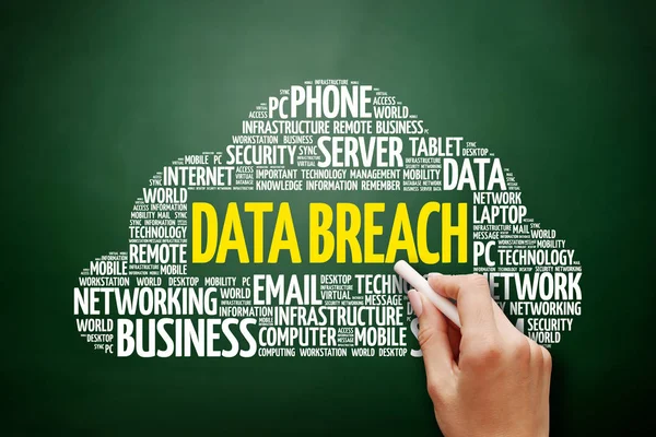 Data Breach word cloud collage — Stock Photo, Image