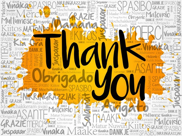 Thank You word cloud — Stock Vector