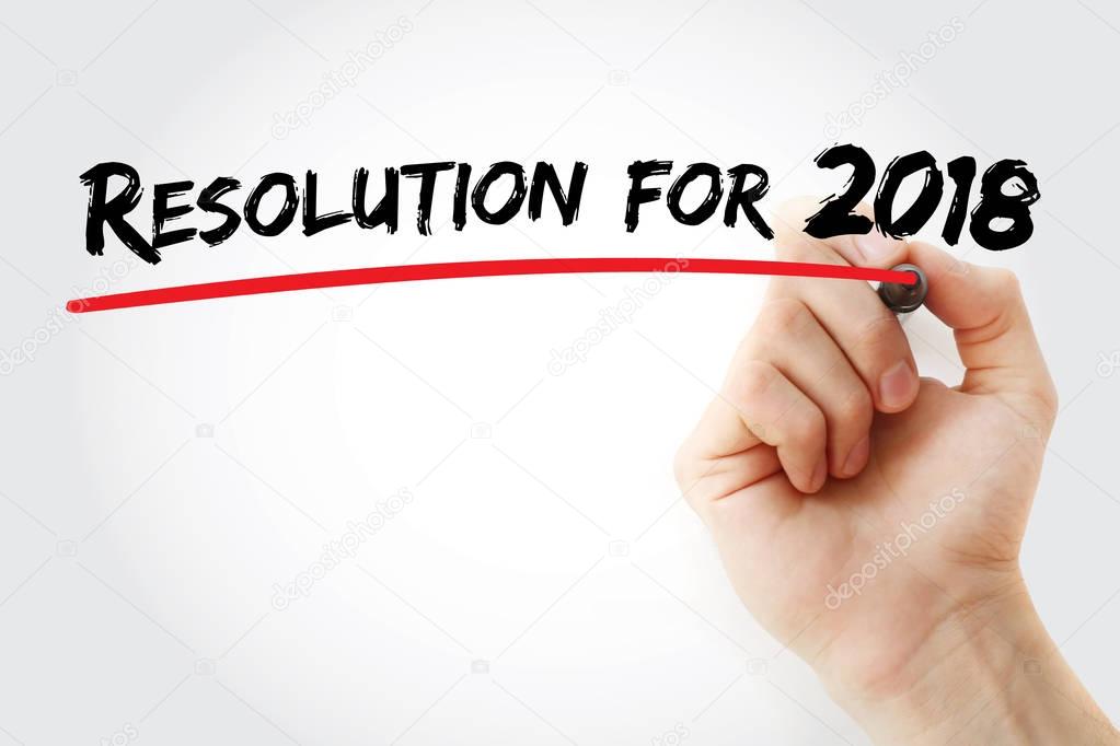 Hand writing Resolution for 2018