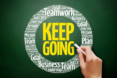 Gidiş kelime bulutu kolaj tutmak