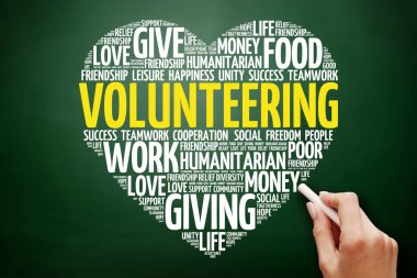 Gönüllü kalp kelime bulutu