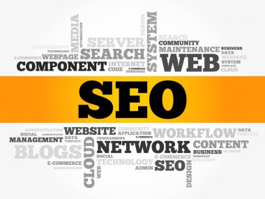 SEO kelime bulutu kolaj