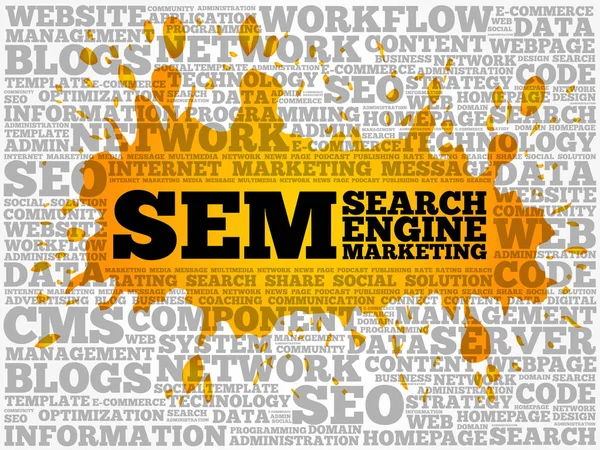 SEM (Search Engine Marketing) — Vettoriale Stock