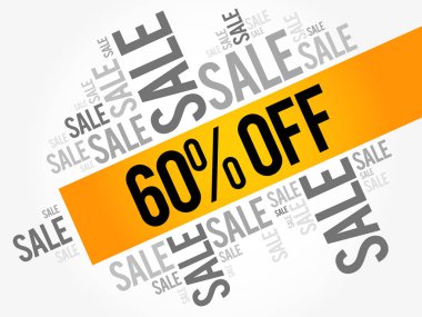 %60 off Satılık kelime bulutu