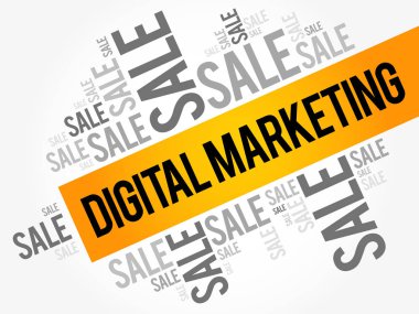 Dijital pazarlama kelime bulutu