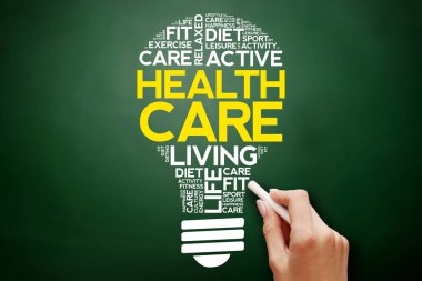 Sağlık ampul kelime bulutu