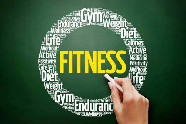 Fitness word cloud collage — Stockfoto