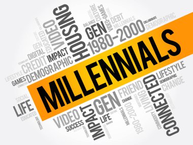 Millennials Word Cloud sosyal kavramı