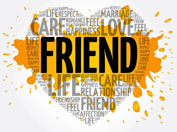 Friend word cloud collage — Stock Vector